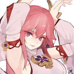 This is a pixiv picture whose title is [Genshin Impact] - Yae Miko.