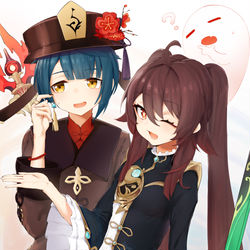 This is a pixiv picture whose title is 胡秋行桃.