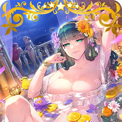 This is a pixiv picture whose title is FGO概念礼装『翡翠の髪状』.