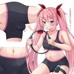 This is a pixiv picture whose title is リングフィットを頑張る男の娘.