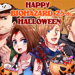 This is a pixiv picture whose title is バイオハザードハロウィン🎃.