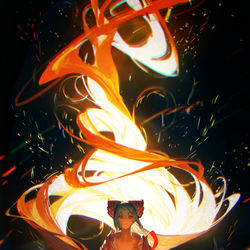 This is a pixiv picture whose title is 宿炎.