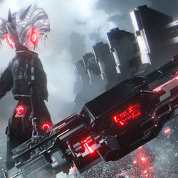 This is a pixiv picture whose title is 鬼装· Vengeance.