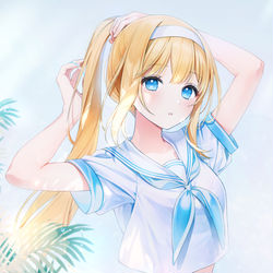 This is a pixiv picture whose title is ブルー.