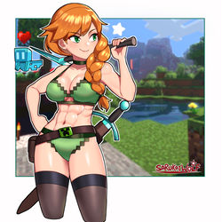 This is a pixiv picture whose title is Minecraft Alex.
