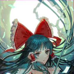 This is a pixiv picture whose title is 霊夢ちゃんす.