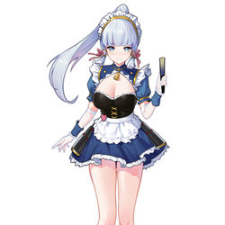 This is a pixiv picture whose title is 神里的女仆装.