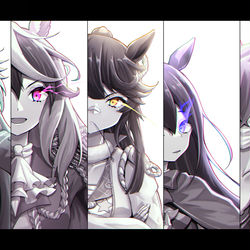 This is a pixiv picture whose title is 3冠ウマ娘.