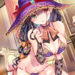 This is a pixiv picture whose title is お菓子をもらったハロウィンランジェリーさん.