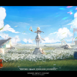 This is a pixiv picture whose title is "Rhyme of an Endless Journey".