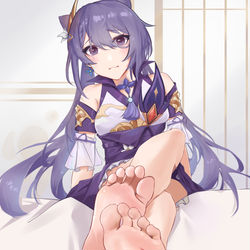 This is a pixiv picture whose title is 刻晴委托～4.