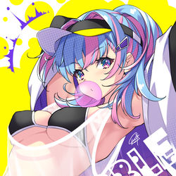 This is a pixiv picture whose title is Purple Bubble Gum🍇💥.
