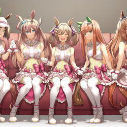 This is a pixiv picture whose title is 逃げ切り☆シスターズ.
