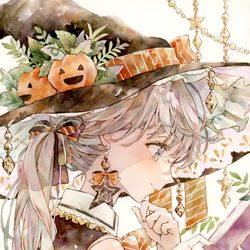 This is a pixiv picture whose title is 透明水彩＊Halloween2021.
