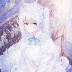This is a pixiv picture whose title is 天使みたい.