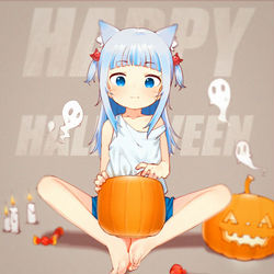 This is a pixiv picture whose title is 万圣节小鲨鱼.