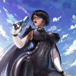 This is a pixiv picture whose title is Bayonetta.