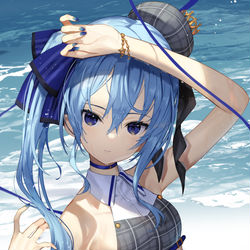 This is a pixiv picture whose title is 水着すいせい.