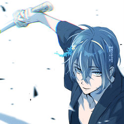 This is a pixiv picture whose title is 「やるか」.