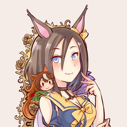 This is a pixiv picture whose title is エアグルーヴとちっこいルドルフ.