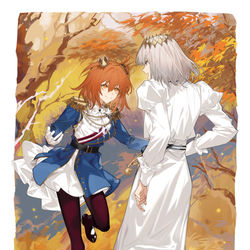 This is a pixiv picture whose title is 枯れ葉と踊る.