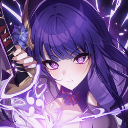 This is a pixiv picture whose title is 雷電将軍.