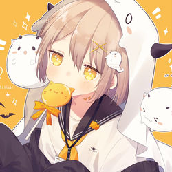 This is a pixiv picture whose title is お菓子…ちょうだい….