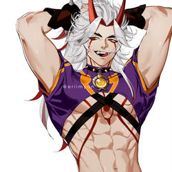 This is a pixiv picture whose title is Arataki Itto.