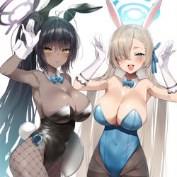 This is a pixiv picture whose title is 🐰アスナ&カリン🐰.