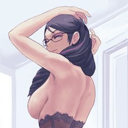 This is a pixiv picture whose title is Bayonetta.