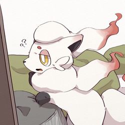 This is a pixiv picture whose title is ぇぇぇ…ヒスイ…ゾロア？.