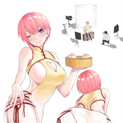 This is a pixiv picture whose title is 仕事中の一花.