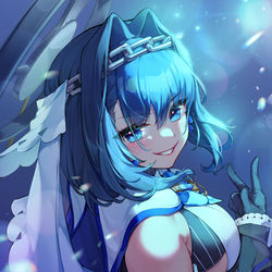 This is a pixiv picture whose title is Kronii.