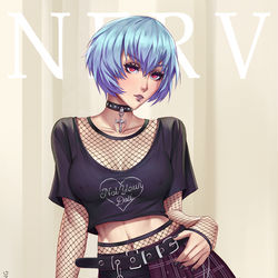 This is a pixiv picture whose title is Gothic Rei [Evangelion].