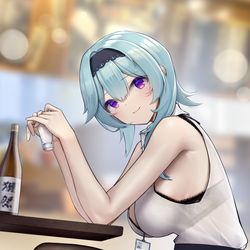 This is a pixiv picture whose title is ね、このあと二人で飲みに行かない？.