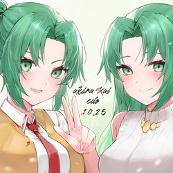 This is a pixiv picture whose title is 魅音 & 詩音.