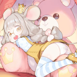 This is a pixiv picture whose title is 【リクエスト絵】パンツとチーズ.