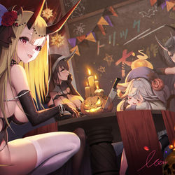 This is a pixiv picture whose title is 放置少女 🎃ハロウィン 🎃.