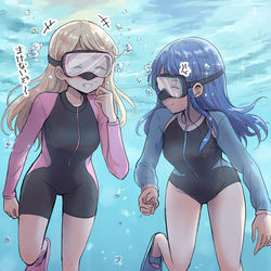 This is a pixiv picture whose title is 競争.