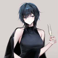 This is a pixiv picture whose title is 🥂.