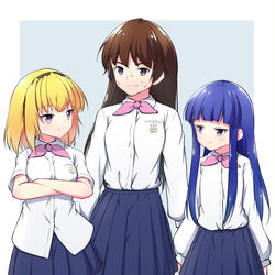 This is a pixiv picture whose title is ルチーアに忍び込んだものの即バレて追い詰められた圭子ちゃん.