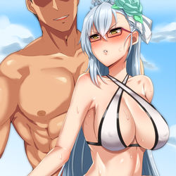 This is a pixiv picture whose title is ミルヤビーチ.