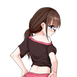 This is a pixiv picture whose title is 偷偷给你看福利.
