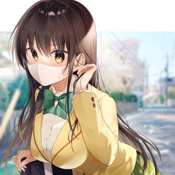 This is a pixiv picture whose title is 😷.