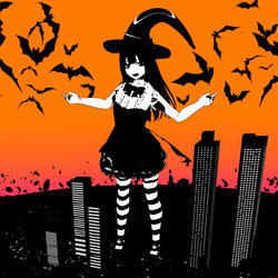 This is a pixiv picture whose title is 子供の巨大魔女.