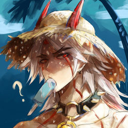 This is a pixiv picture whose title is Arataki Itto (straw hat ).