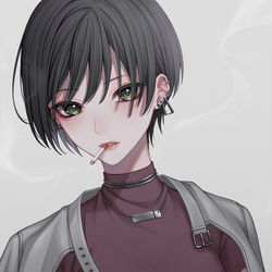 This is a pixiv picture whose title is 煙翠.