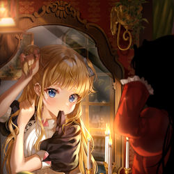 This is a pixiv picture whose title is シャドーハウス.