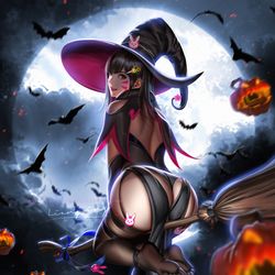 This is a pixiv picture whose title is Halloween Dva.