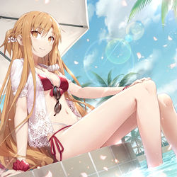 This is a pixiv picture whose title is アスナ（オリジナル水着）.